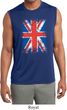 Mens UK Flag Shirt Union Jack Sleeveless Moisture Wicking Tee T-Shirt