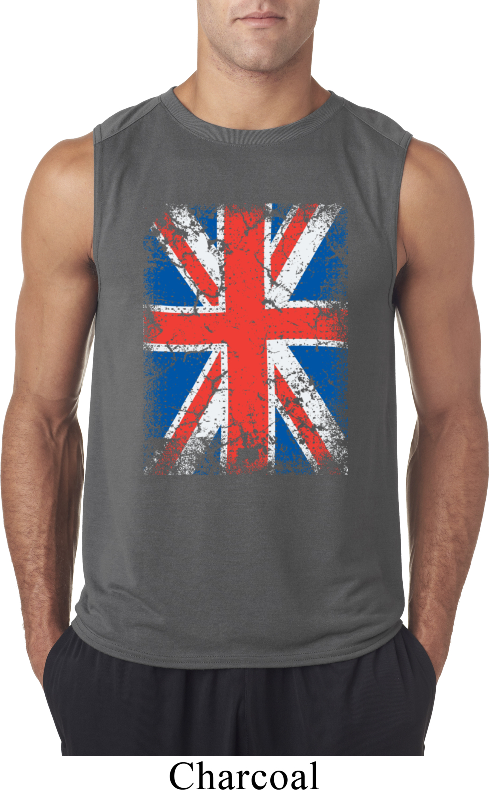 Mens UK Flag Shirt Union Jack Sleeveless Tee TShirt Union Jack Mens
