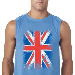 Mens UK Flag Shirt Union Jack Sleeveless Tee T-Shirt