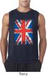 Mens UK Flag Shirt Union Jack Sleeveless Tee T-Shirt