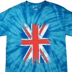 Mens UK Flag Shirt Union Jack Spider Tie Dye Tee T-shirt