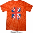 Mens UK Flag Shirt Union Jack Spider Tie Dye Tee T-shirt