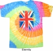 Mens UK Flag Shirt Union Jack Tie Dye Tee T-shirt