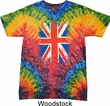 Mens UK Flag Shirt Union Jack Tie Dye Tee T-shirt