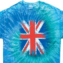 Mens UK Flag Shirt Union Jack Tie Dye Tee T-shirt