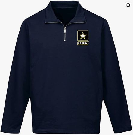 Mens US Army 1/4 Zip Sweatshirt - No Hood