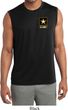 Mens US Army Pocket Print Dry Wicking Sleeveless Shirt