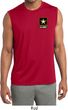Mens US Army Pocket Print Dry Wicking Sleeveless Shirt