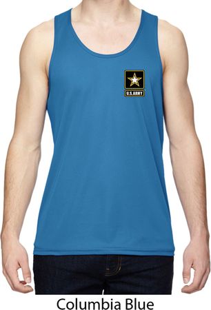Mens US Army Pocket Print Dry Wicking Tank Top