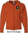 Mens US Army Pocket Print Full Zip Hoodie