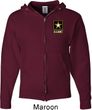 Mens US Army Pocket Print Full Zip Hoodie