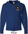 Mens US Army Pocket Print Full Zip Hoodie