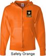 Mens US Army Pocket Print Full Zip Hoodie
