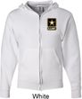 Mens US Army Pocket Print Full Zip Hoodie