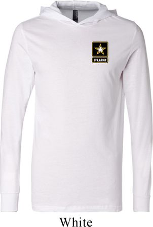 Mens US Army Pocket Print Lightweight Hoodie