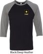 Mens US Army Pocket Print Raglan Shirt