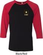 Mens US Army Pocket Print Raglan Shirt