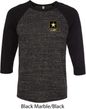 Mens US Army Pocket Print Raglan Shirt