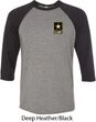 Mens US Army Pocket Print Raglan Shirt