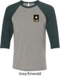 Mens US Army Pocket Print Raglan Shirt