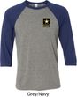 Mens US Army Pocket Print Raglan Shirt