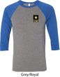 Mens US Army Pocket Print Raglan Shirt