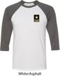 Mens US Army Pocket Print Raglan Shirt