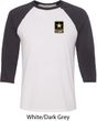 Mens US Army Pocket Print Raglan Shirt