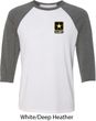 Mens US Army Pocket Print Raglan Shirt