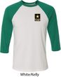 Mens US Army Pocket Print Raglan Shirt