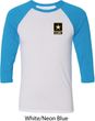 Mens US Army Pocket Print Raglan Shirt