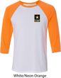 Mens US Army Pocket Print Raglan Shirt