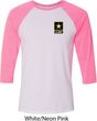 Mens US Army Pocket Print Raglan Shirt