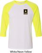 Mens US Army Pocket Print Raglan Shirt
