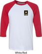 Mens US Army Pocket Print Raglan Shirt