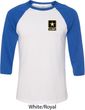 Mens US Army Pocket Print Raglan Shirt