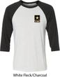 Mens US Army Pocket Print Raglan Shirt