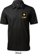 Mens US Army Pocket Print Textured Polo