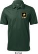 Mens US Army Pocket Print Textured Polo