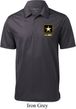 Mens US Army Pocket Print Textured Polo