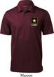 Mens US Army Pocket Print Textured Polo