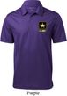 Mens US Army Pocket Print Textured Polo