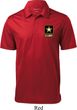 Mens US Army Pocket Print Textured Polo