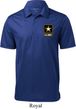Mens US Army Pocket Print Textured Polo