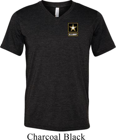 Mens US Army Pocket Print Tri Blend V-neck