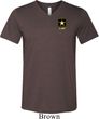 Mens US Army Pocket Print Tri Blend V-neck