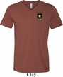 Mens US Army Pocket Print Tri Blend V-neck