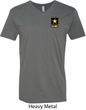 Mens US Army Pocket Print V-neck Shirt
