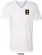 Mens US Army Pocket Print V-neck Shirt