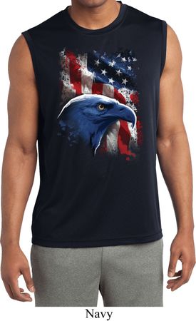 Mens USA American Icon Dry Wicking Sleeveless Shirt
